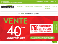 Tablet Screenshot of multiluminaire.ca